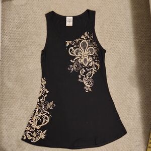 NEW Fleur De Lis Beaded Shirt. Sz XL . Must See